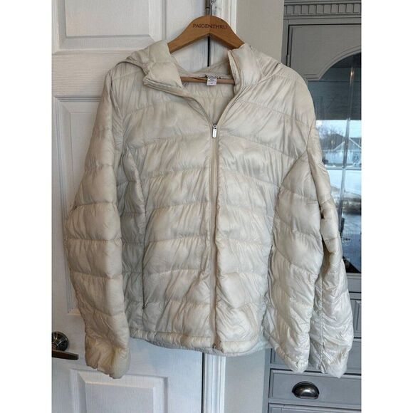 Athleta Aire Puffer Jacket in Color Bone Women's Plus 2X - Picture 2 of 10